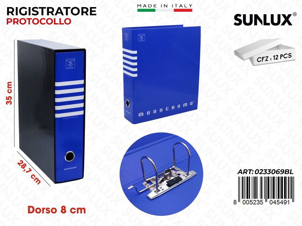 Registratore PROT.D8 Monocromo Blu 28.7*35CM