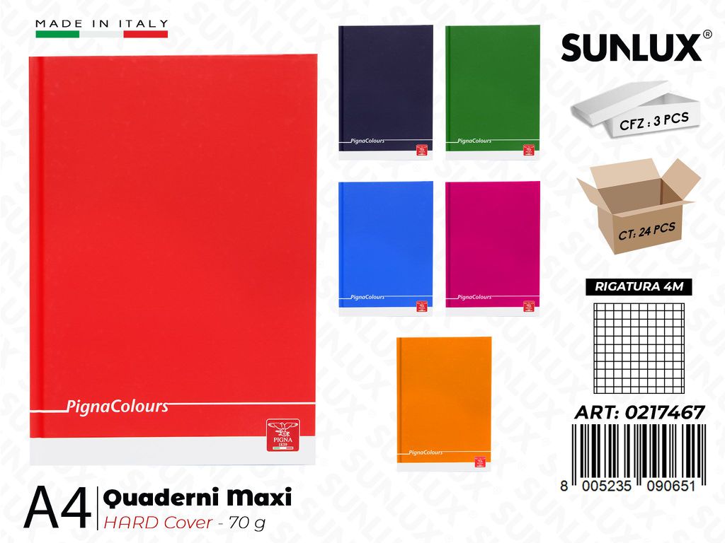 Maxi Pigna Colors Hard Cover 4M 70GR