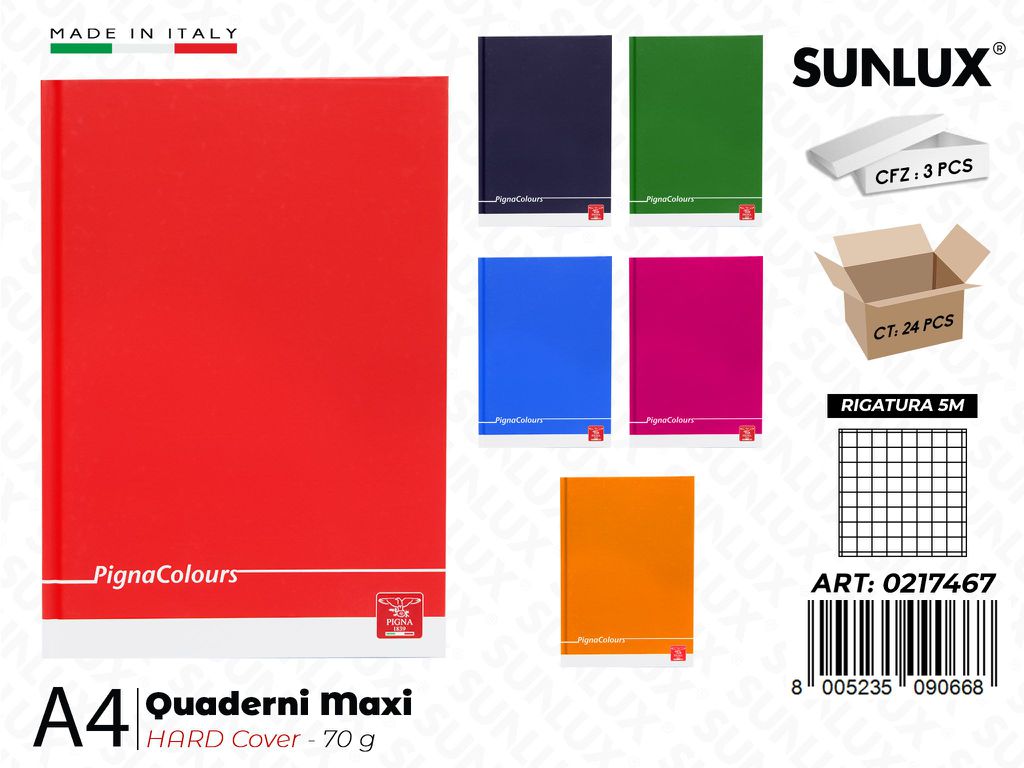 Maxi Pigna Colors Hard Cover 5M 70GR