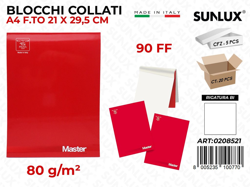 Blocchi Collati Master Rig.bi Fto A4