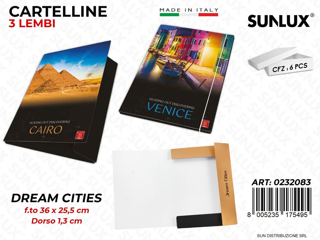 Cartelle 3 Lembi Dream Cities F.to 25.5*36 Cm