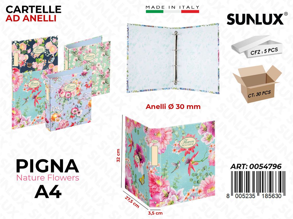 Cart. Ad Anelli A4 Pigna Nature 0054796 30