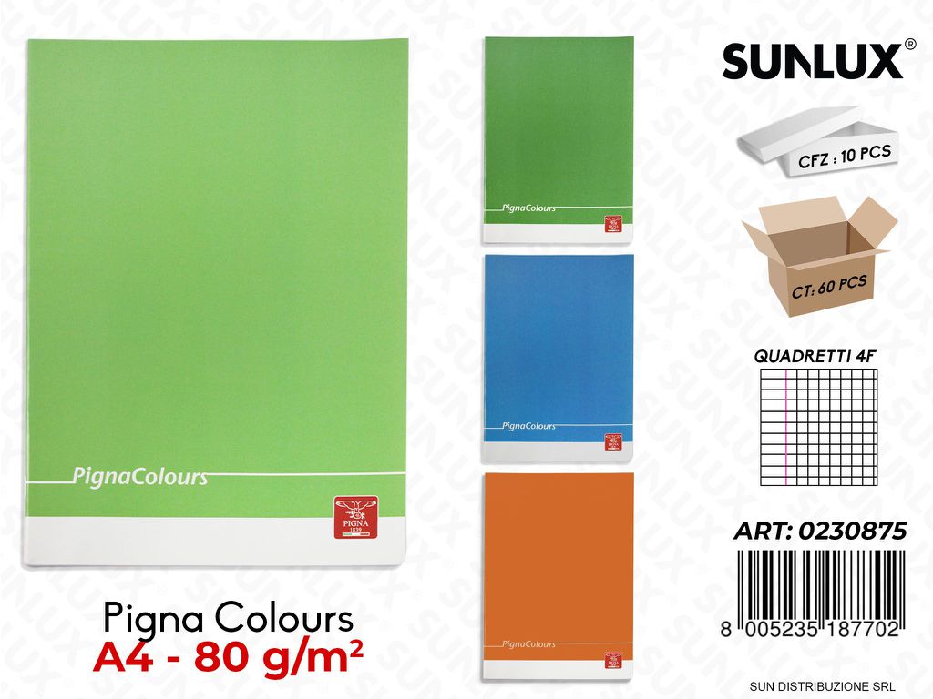 Maxi Quaderni A4 RIG.4F Pigna Colours