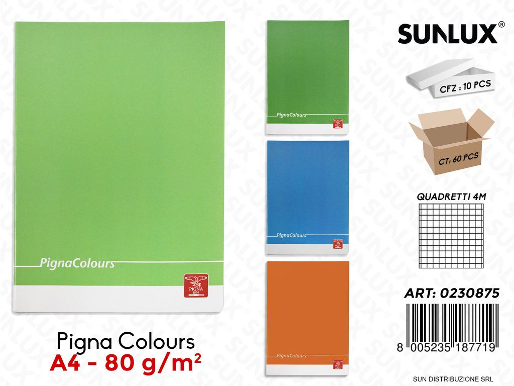 Maxi Quaderni A4 RIG.4M Pigna Colours