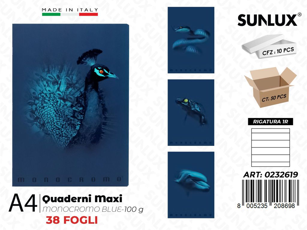 Maxi Monocromo Blue RIG.1R 100GR