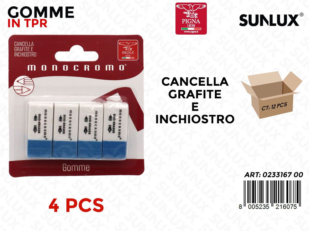 Pigna Monocr. Gomme in Tpr 4PCS