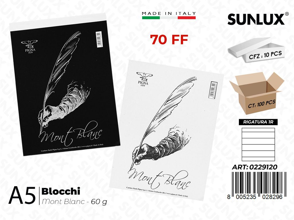 Blocchi Mont Blanc A5 70 Ff 1R