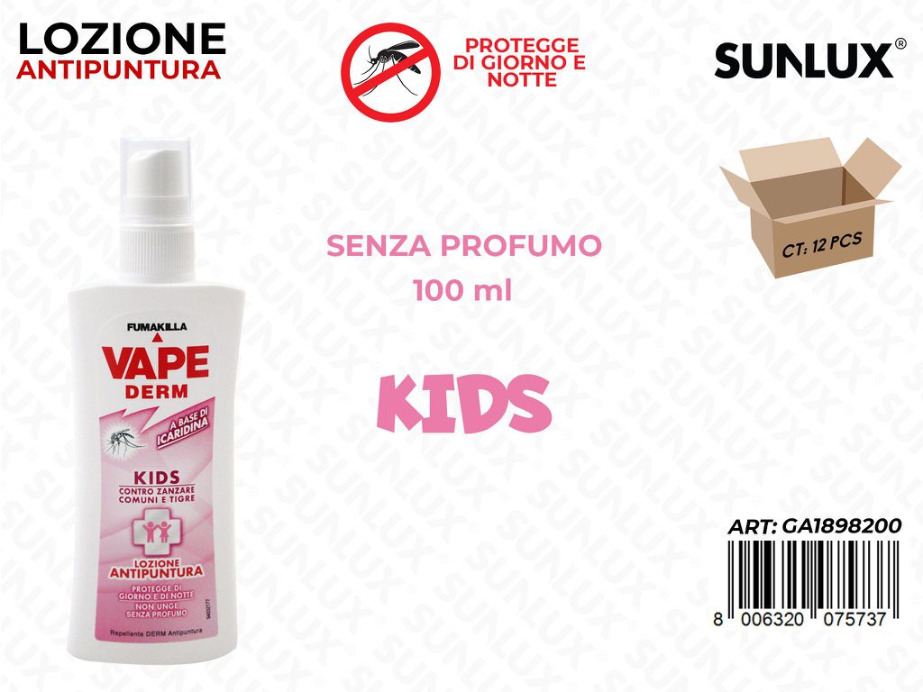 Vape Derm Lozione Antipuntura Kids 100ML
