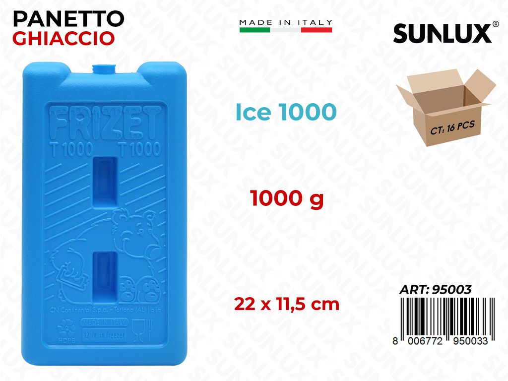 Panetto Ghiaccio Ice 1000GR 22*11.5CM