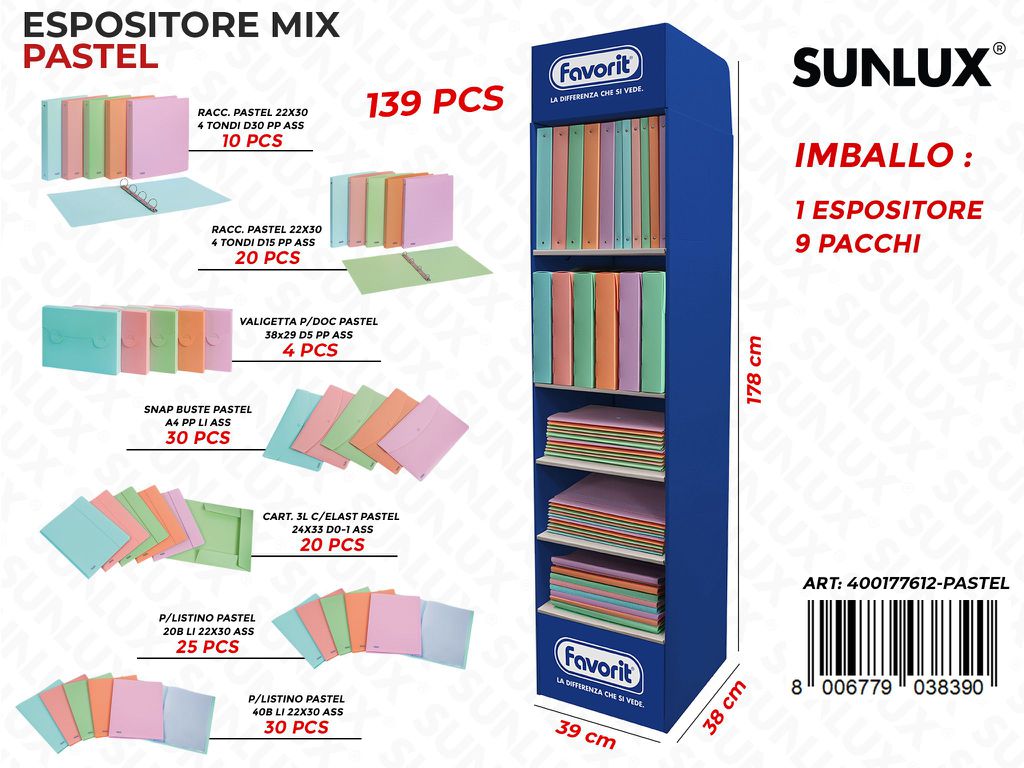 Espositore Favorit Mix Pastel