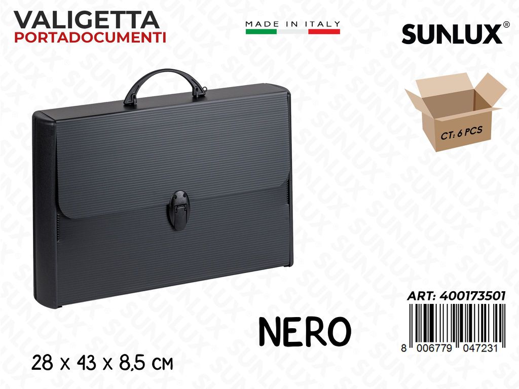 Valigetta P.documenti Black 28*43*8.5CM