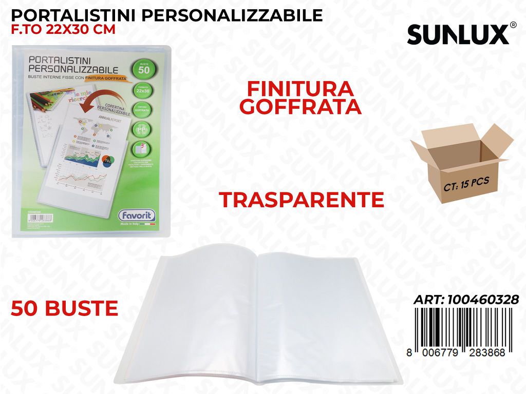 Portalis. Fav. Per. 50 Buste Goffrata 22*30CM