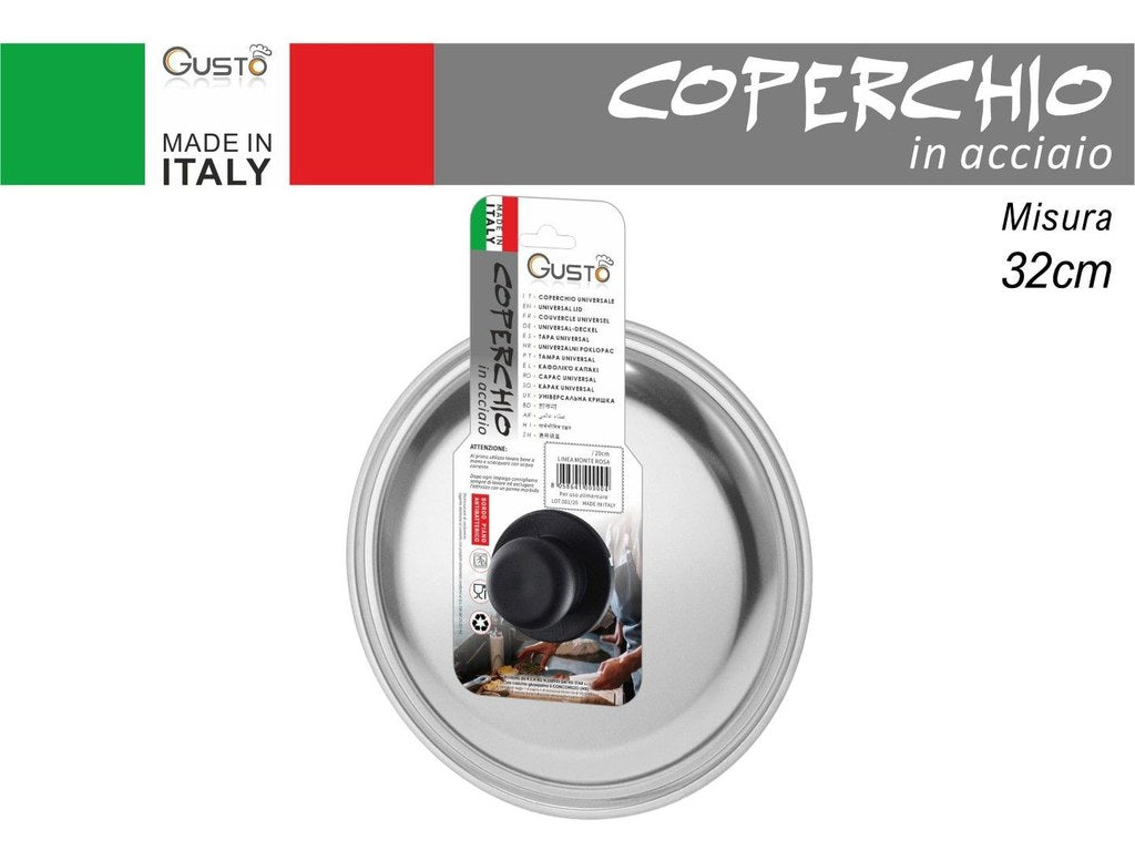 Gusto Coperchio Inox Cm32 Made in Italy