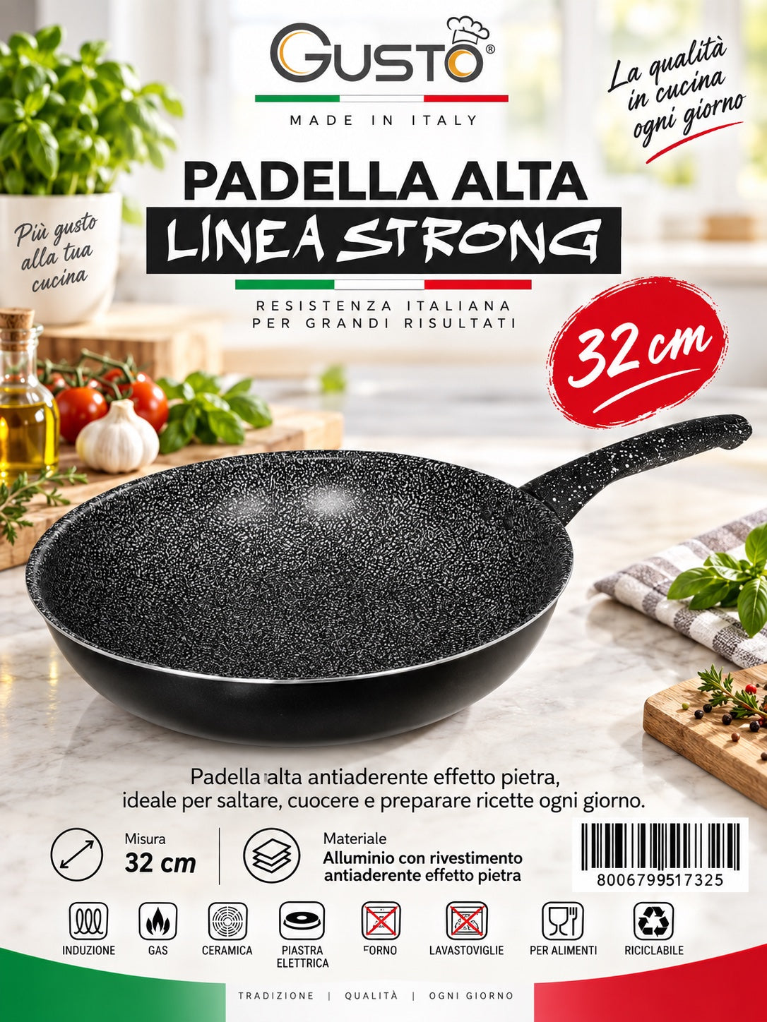 Linea.Strong Padella Alta Cm32