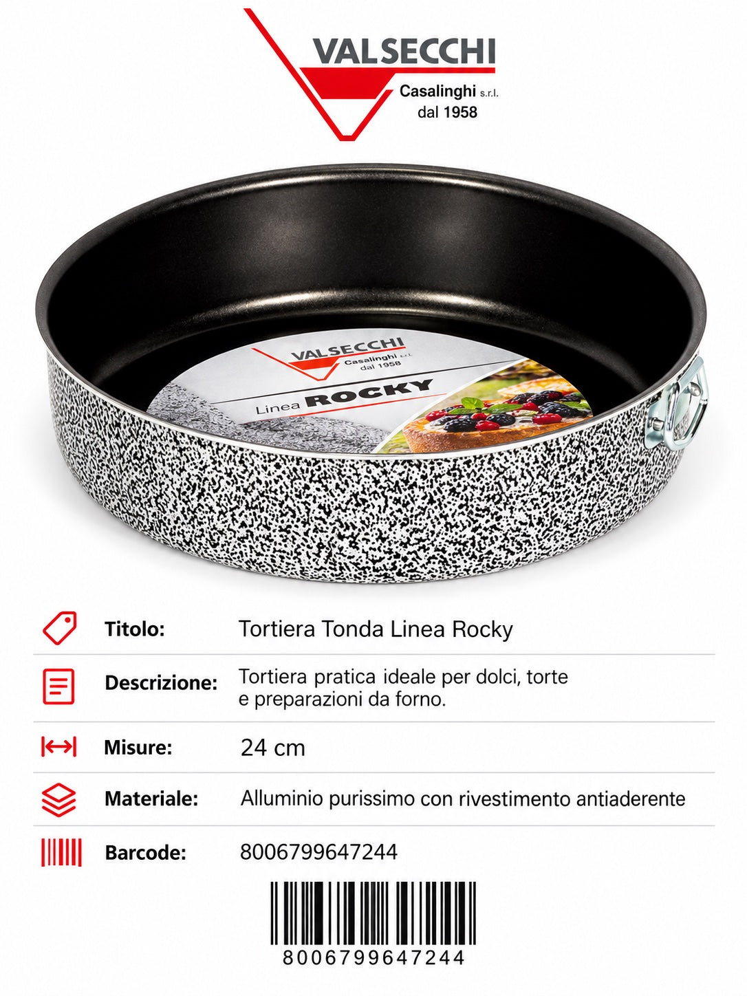 Tortiera Anello 24Cm