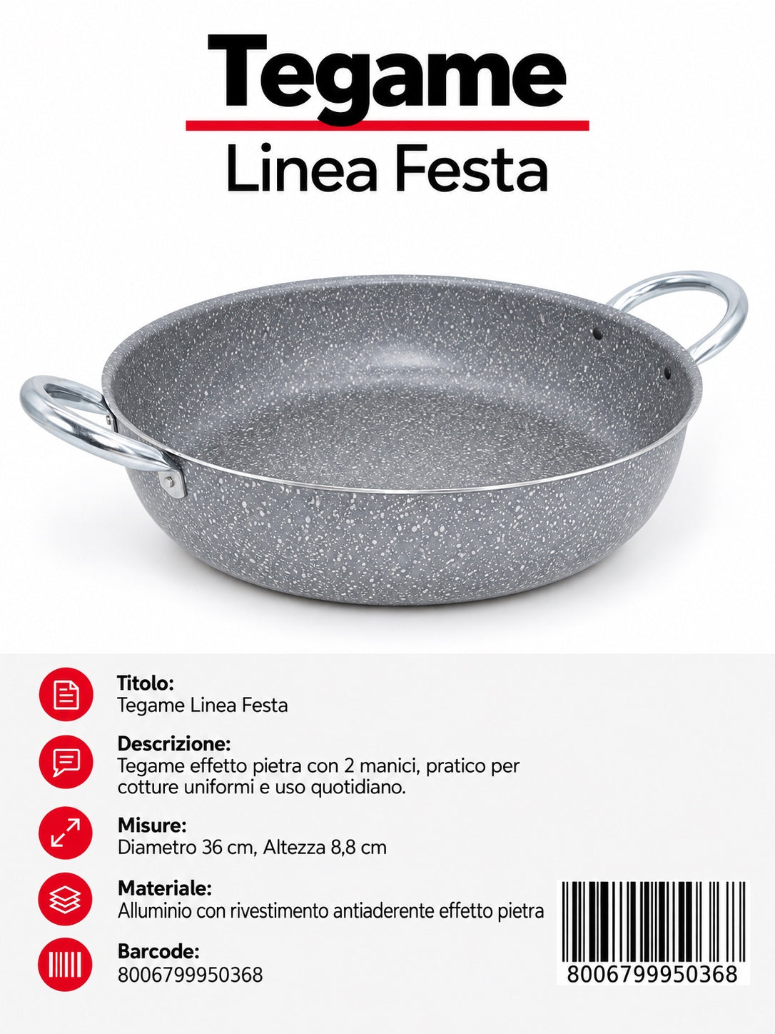 Linea.Feste Tegame 2M Cm36