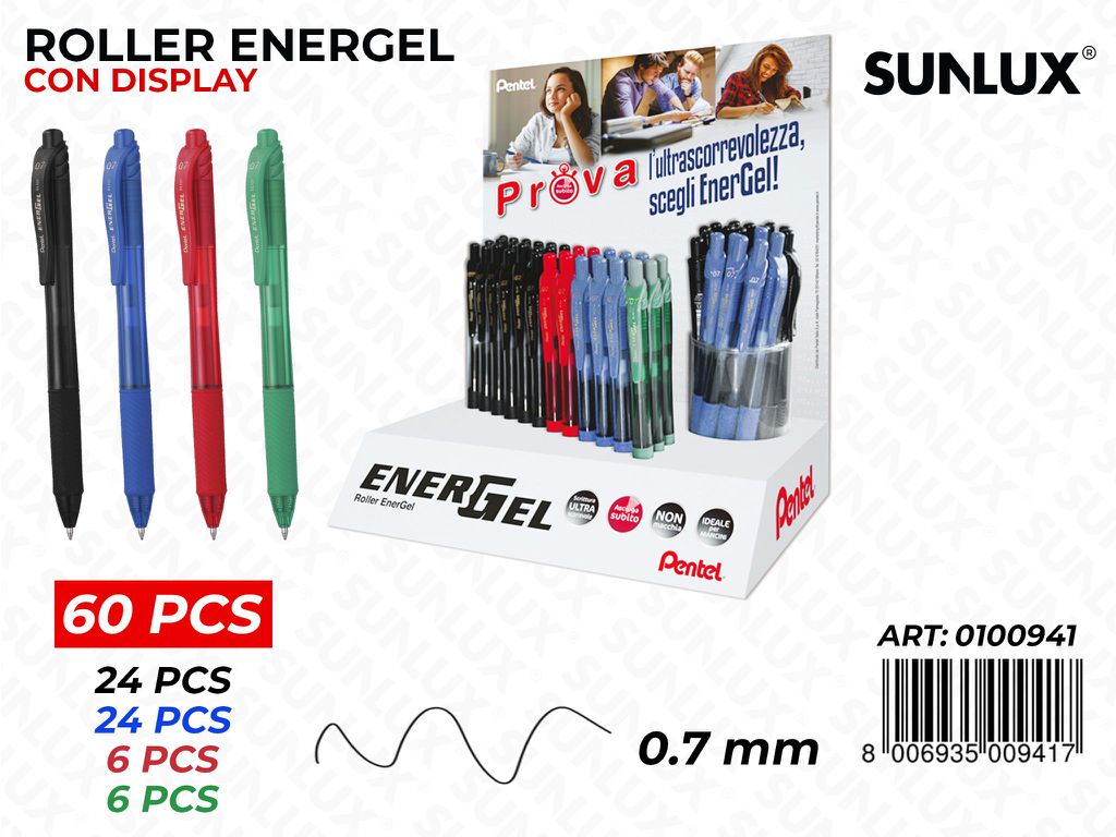 Esp. Roller Energel BL107 Col. Ass.