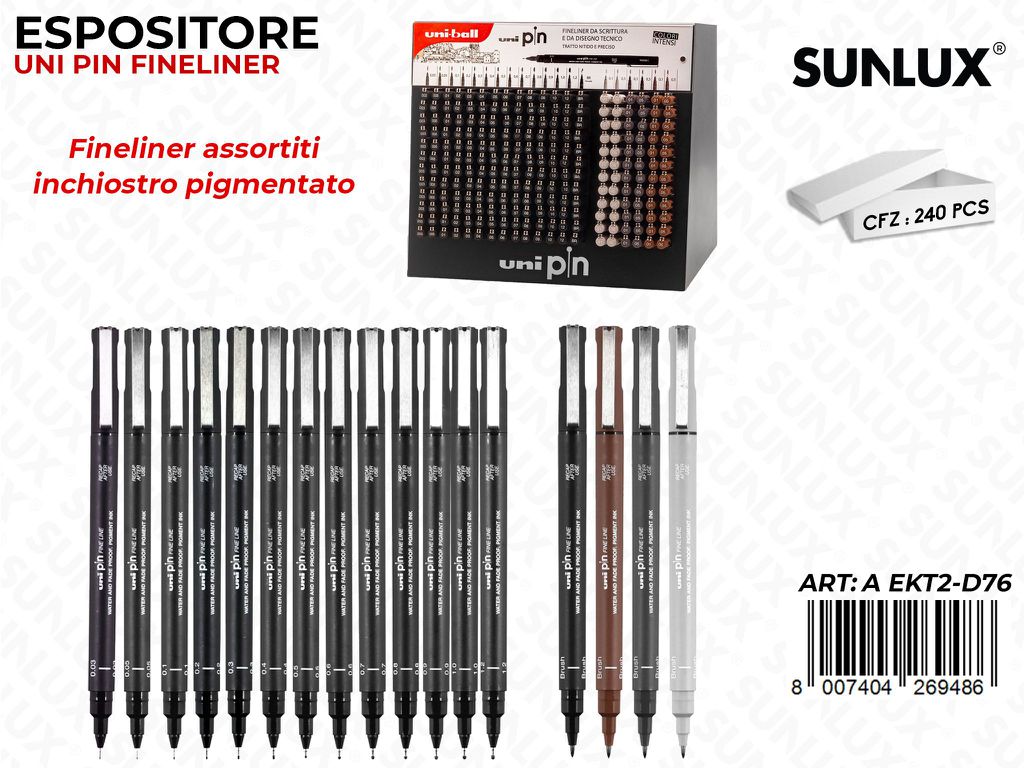 Esp. Uni Pin Fineliner Ass.