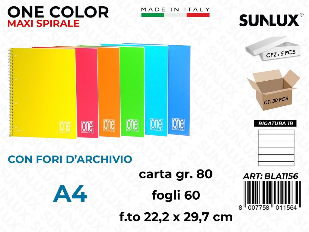 1R Blasetti One Color Spir. 60FF 80GR A4