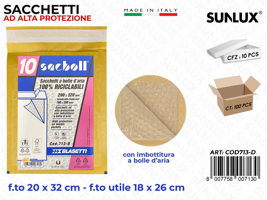 Sacchi Sacboll D 20*32CM
