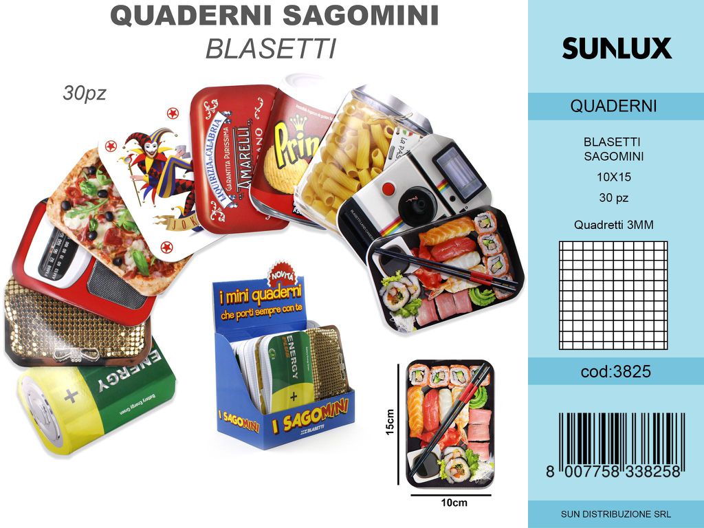 Esp. i Sagomini 10X15 Ass. Quadri 3MM