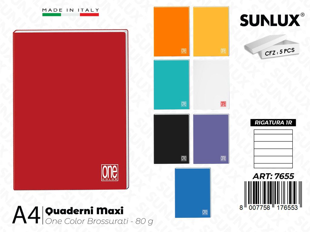 1R Maxi Quad. One Color Brossurati 80GR