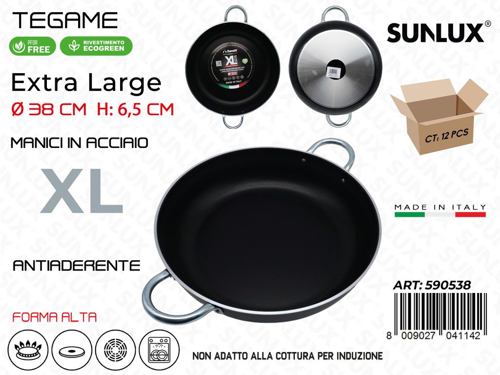 Tegame Antiaderente Xl D.38*6.5CM
