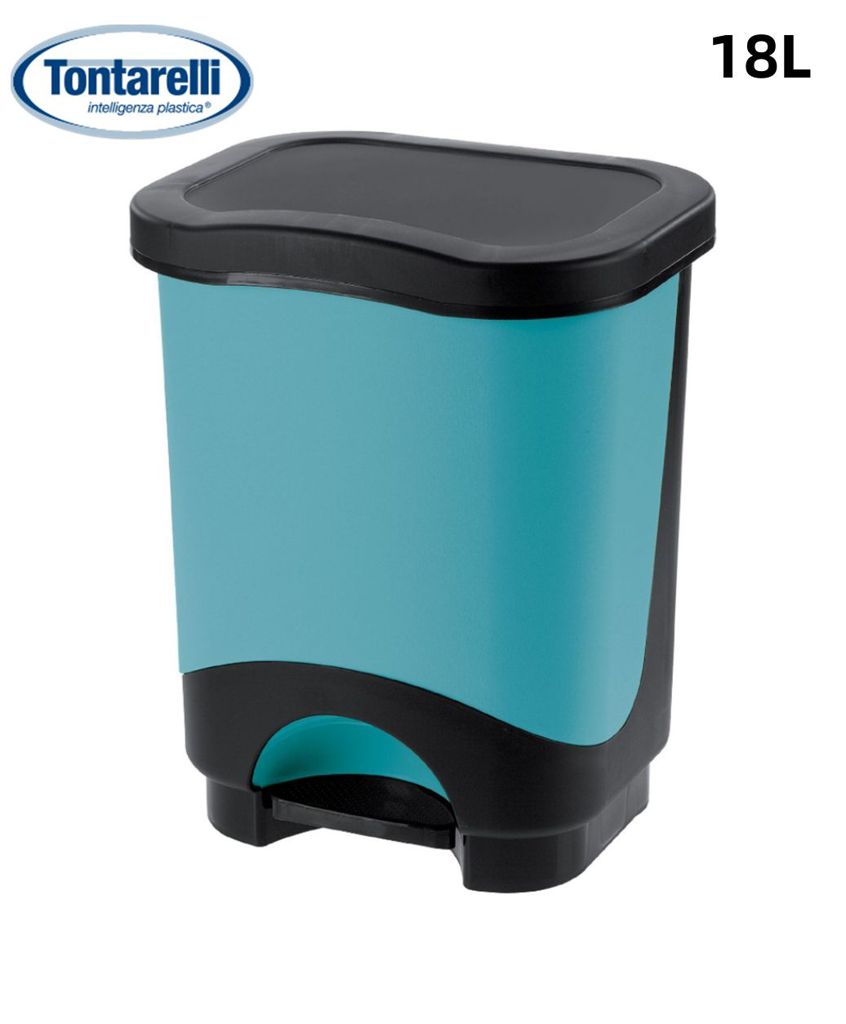 Pattumiera 18L Idea Nera+secchio Delfin