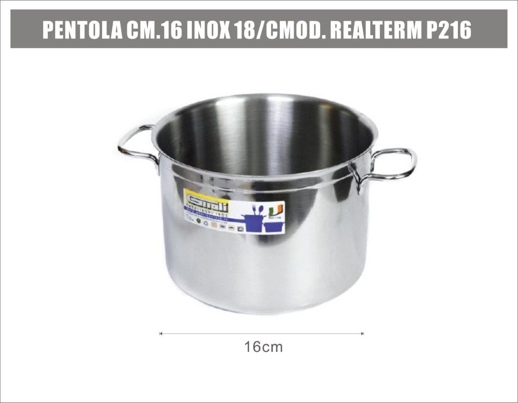 Pentola Cm.16 Inox 18/cmod. Realterm P216