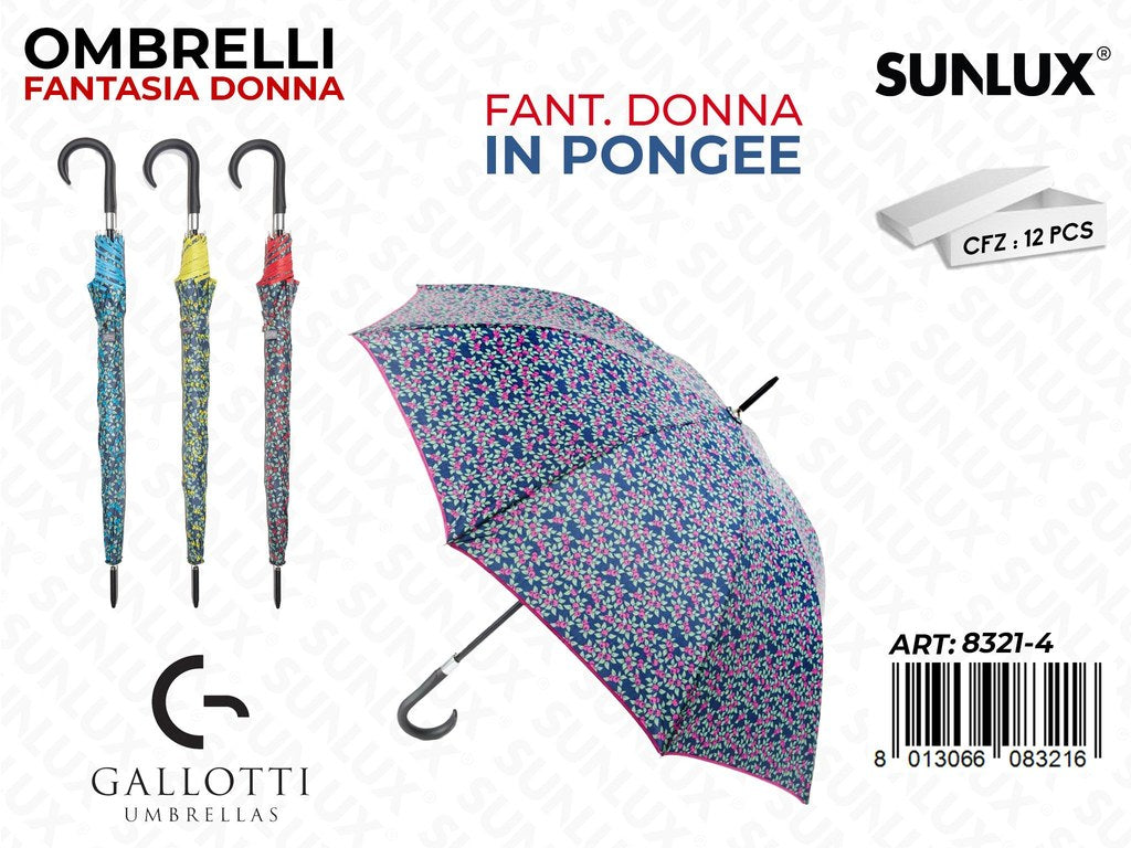 Ombrelli Maxi Pongee Fant.donna Ass.