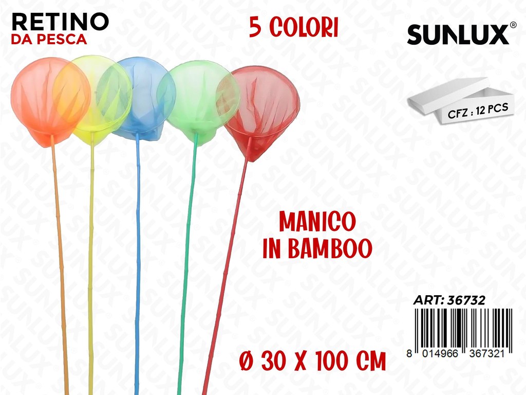 Retino da Pesca Manico Bamboo Ass. 30*100CM