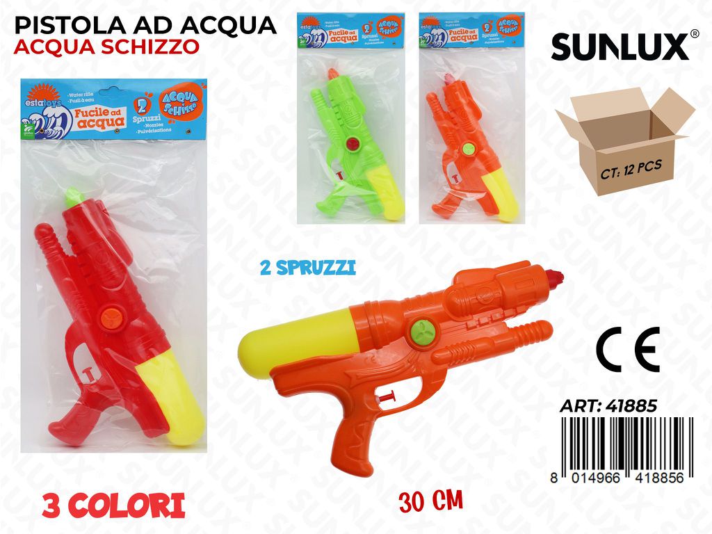 Pistola Ad Acqua Doppio Spruzzo Ass. 30CM