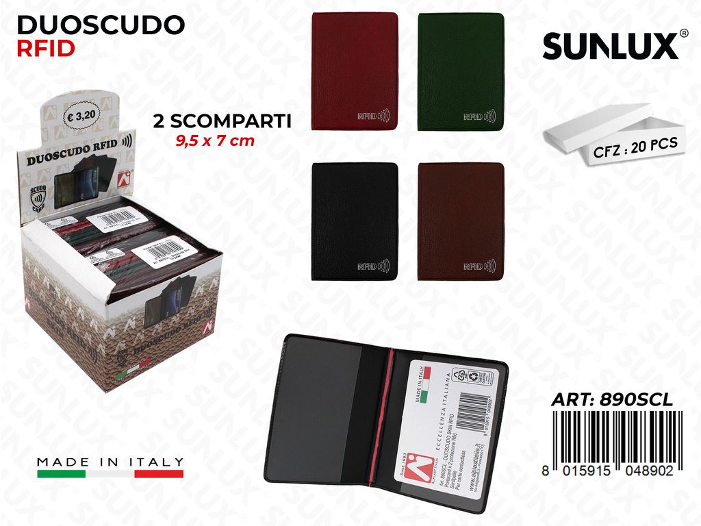 890SCL Duoscudo Skin Rfid 9.5*7CM 2SP. 20PZ/Pacco
