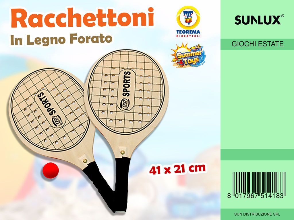 Racchettoni in Legno Forato 41*21CM