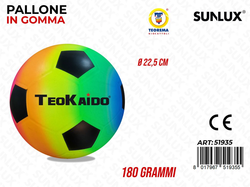 Pallone in Gomma Raimbow 180GR D.22.5CM