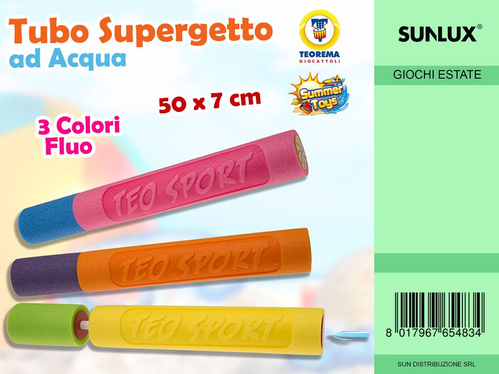 Tubo Ad Acqua Supergetto 3COL. Fluo 50*7CM
