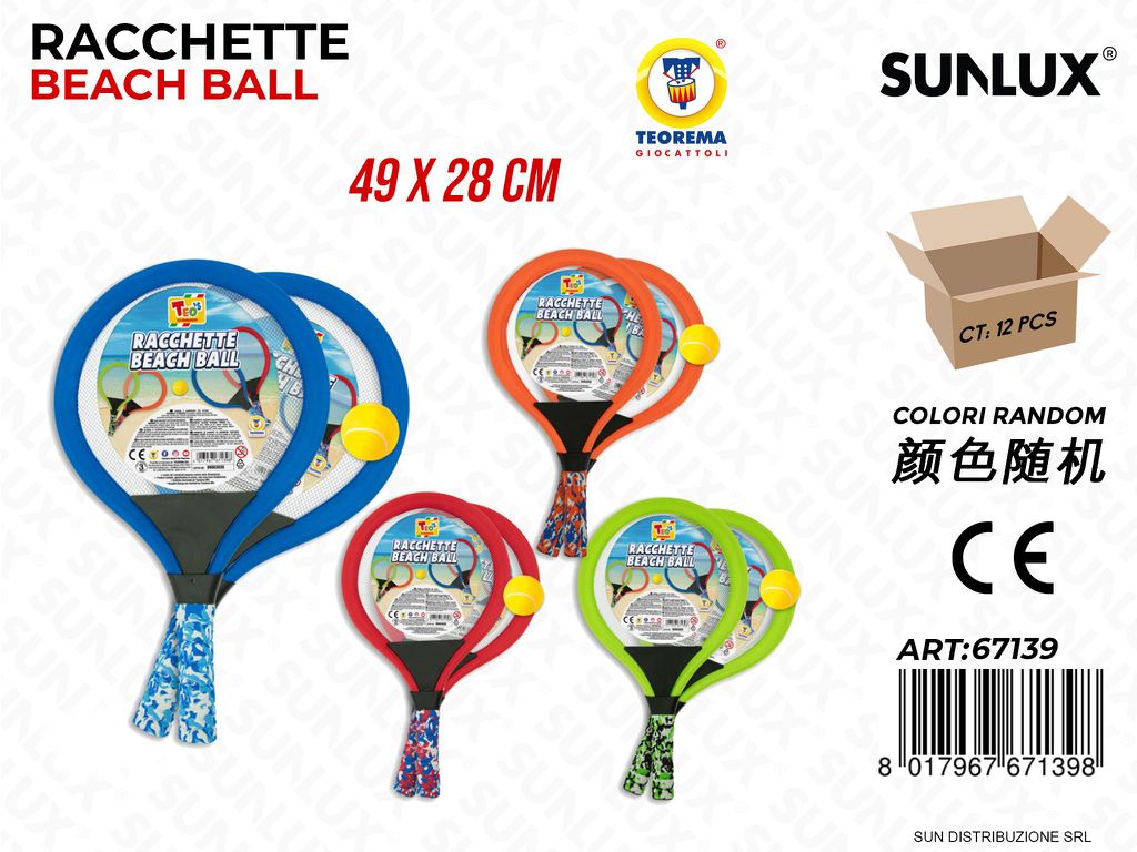 Racchette Beach Ball Col. Ass. 49*28CM