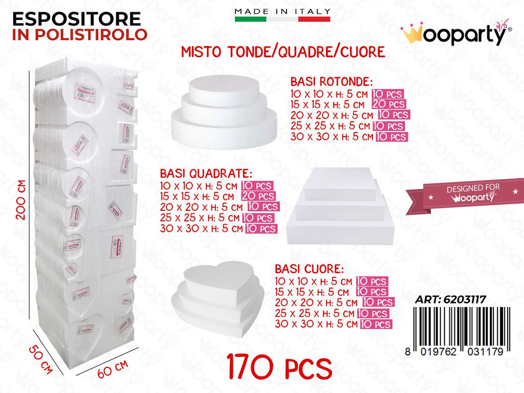 Esp. Polist. Base Mista Ass. 60*200*50CM 170PCS