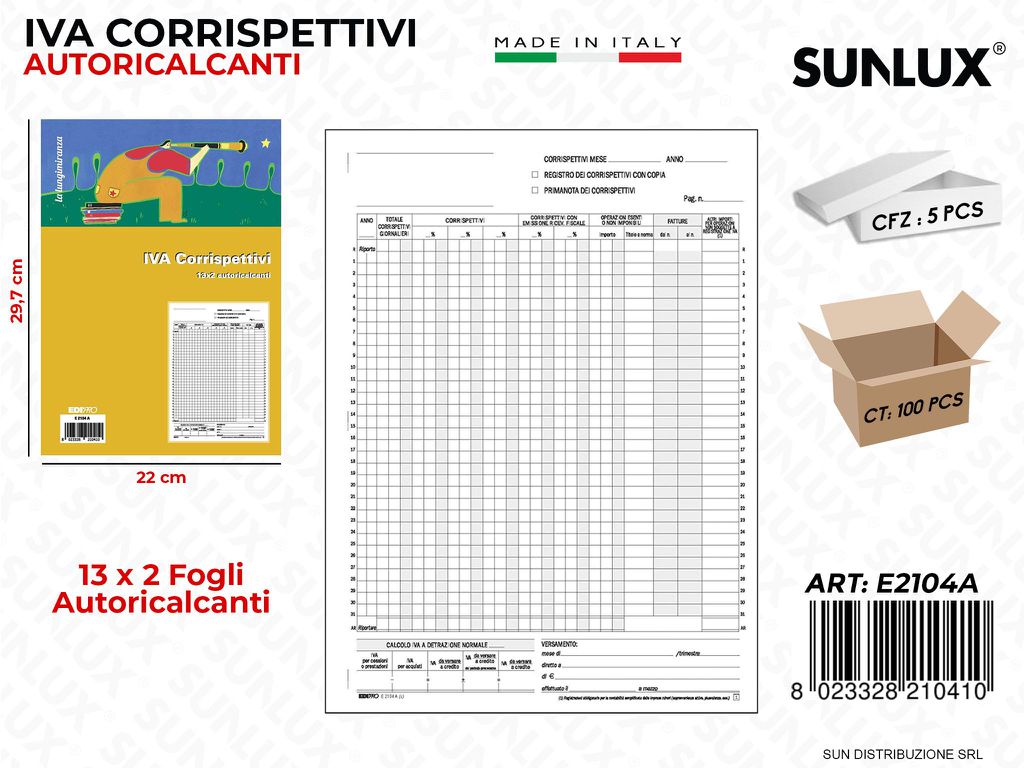 Reg.iva Corrispettivi 13X2 Autoricalcanti