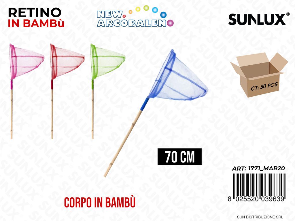 Retino c/ Corpo in Bambu Col. Ass. 70CM