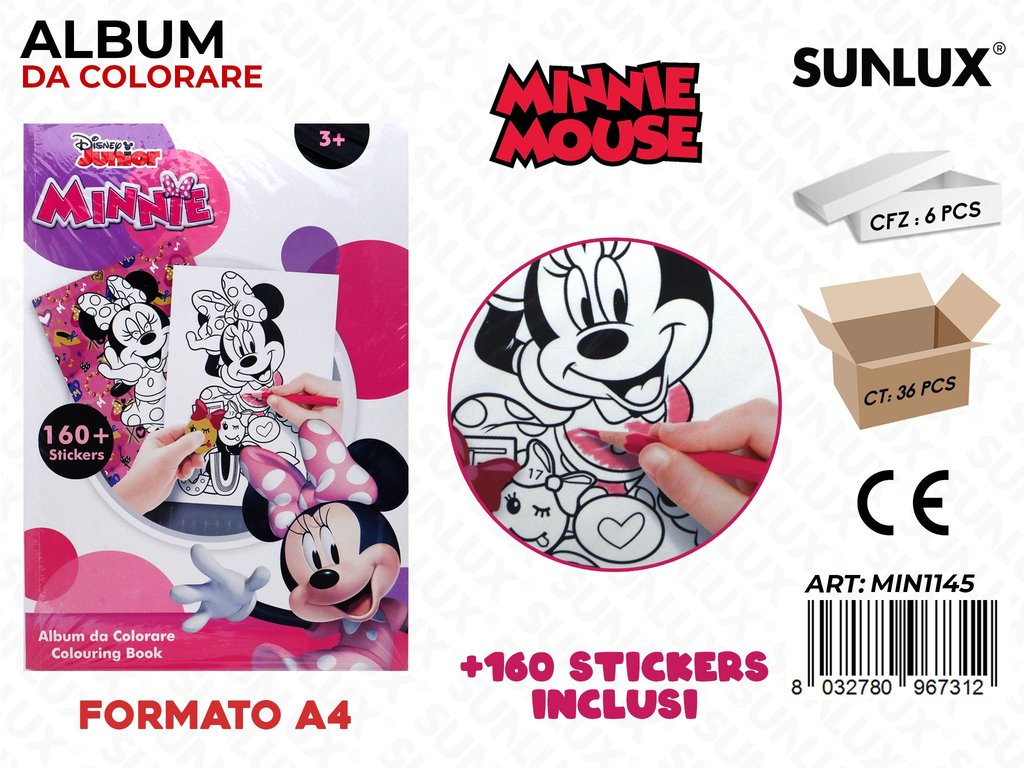 Album da Colorare Minnie Mouse A4