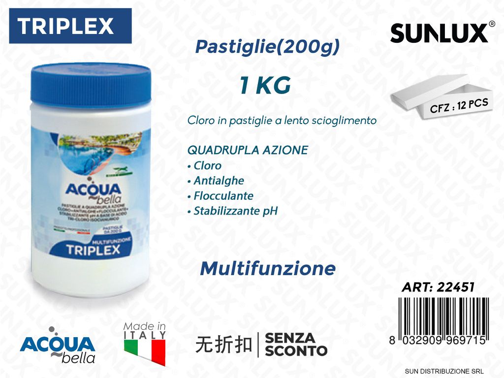 Acqua Bella Triplex 1KG Pastiglie Multif