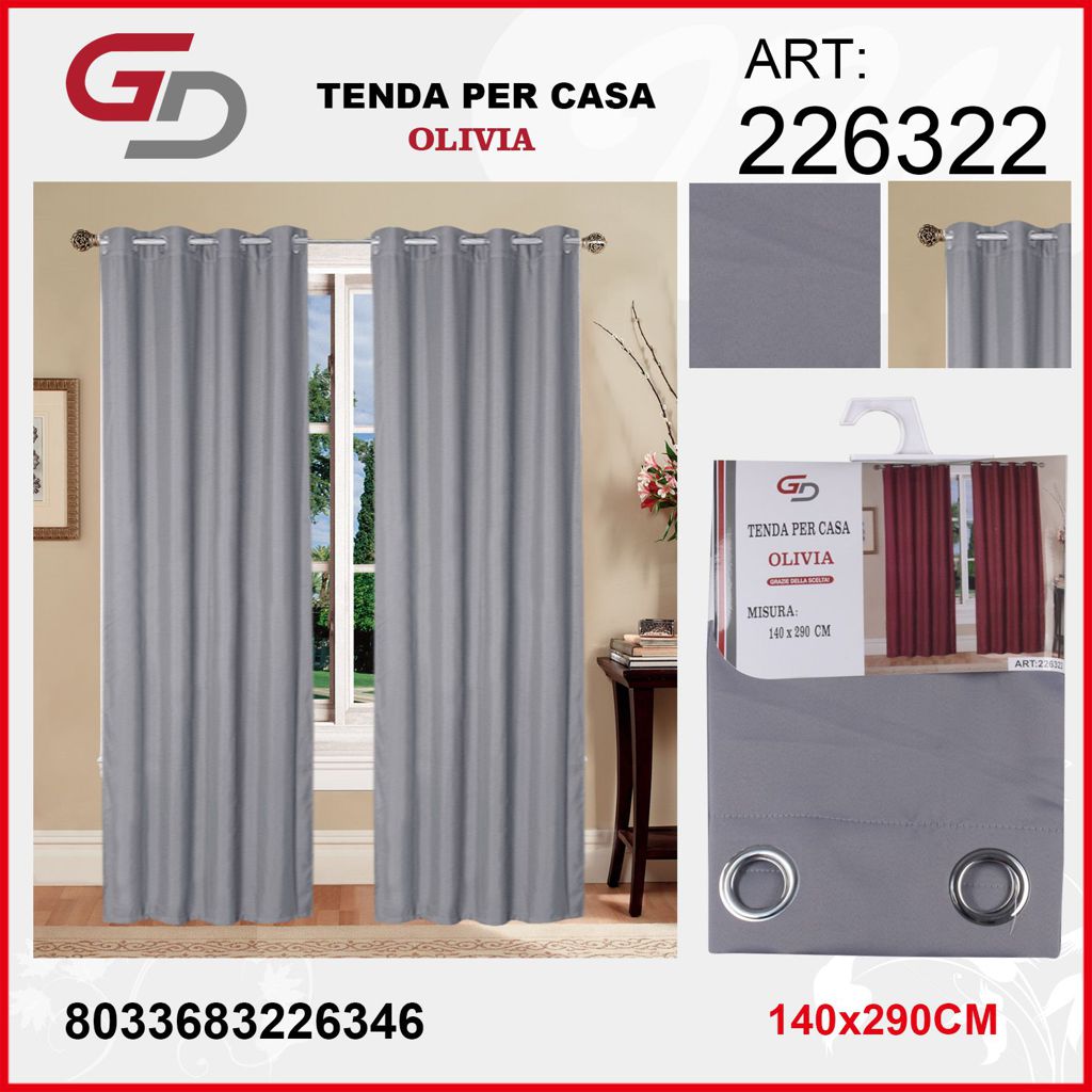 TENDA PER CASA OLIVIA 140*290CM