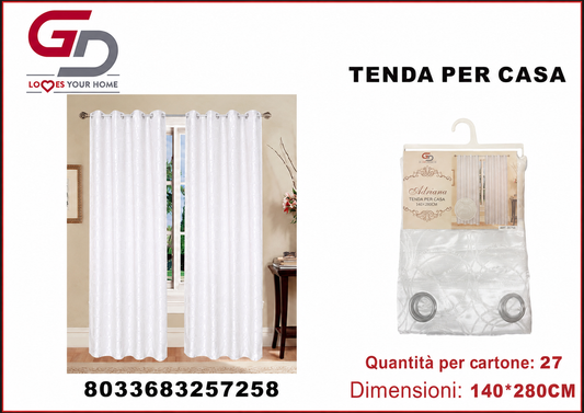 TENDA PER CASA ADRIANA 140*280CM BIANCO