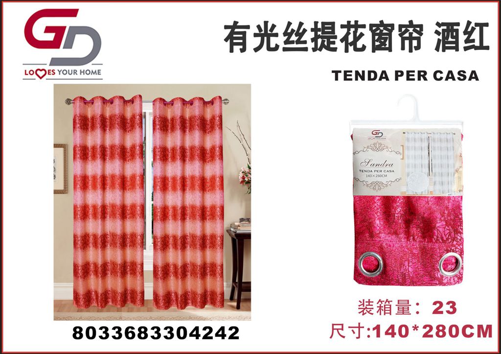 TENDA PER CASA SANDRA 140*280CM ROSSO