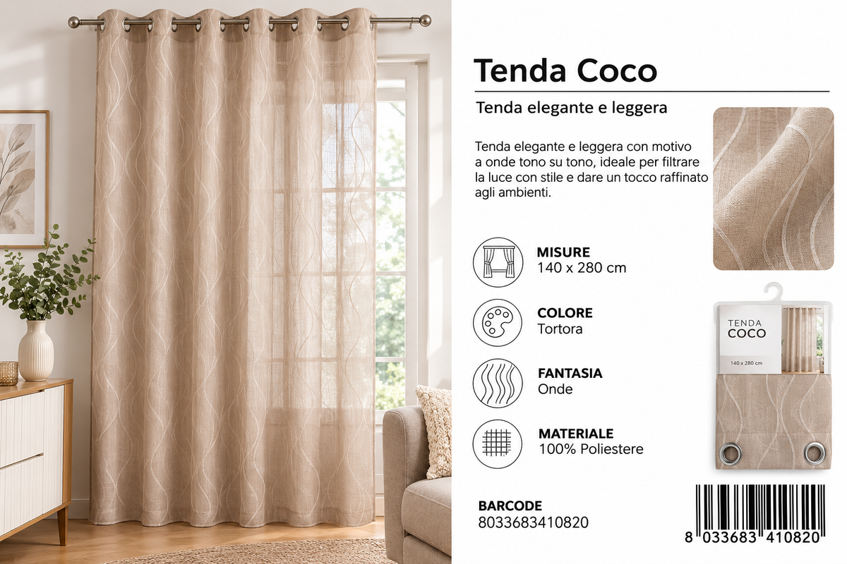 TENDA PER CASA VIOLA 140*280CM - 8033683410820
