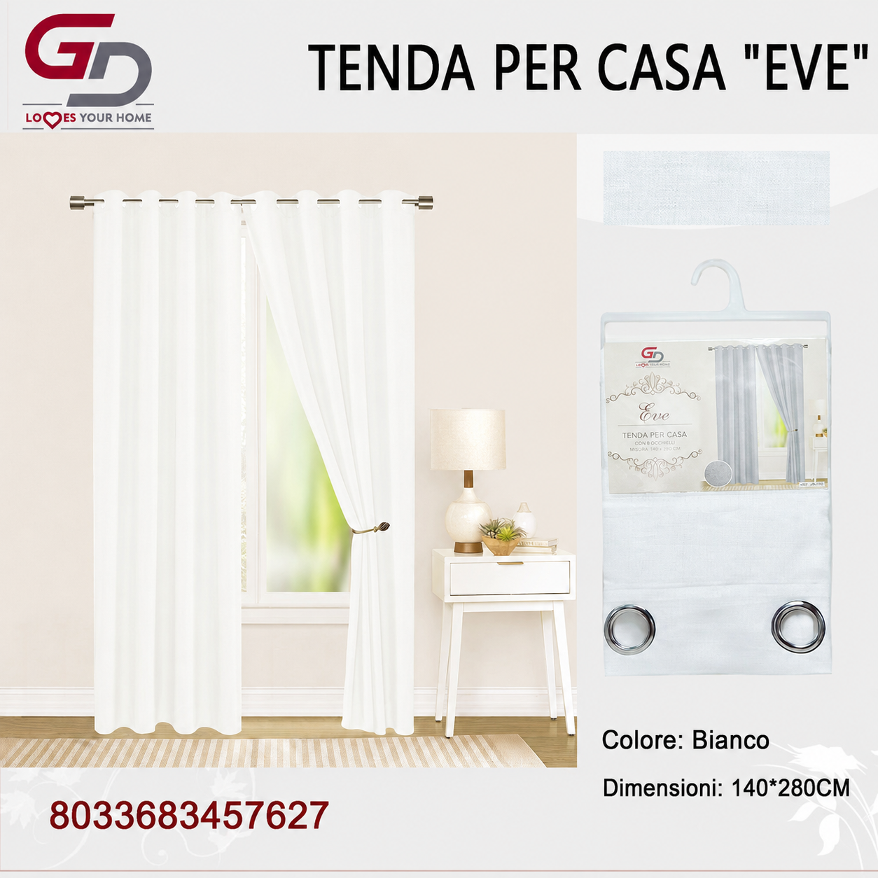 TENDA PER CASA EVE 140*280CM