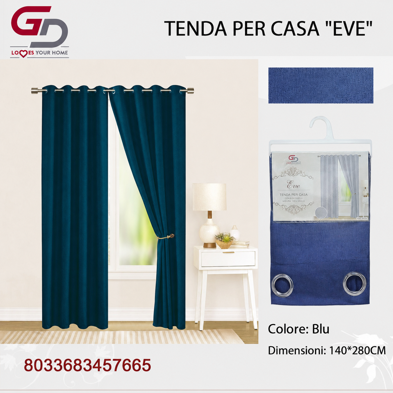 TENDA PER CASA EVE 140*280CM