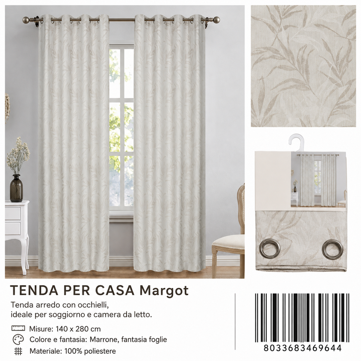 TENDA PER CASA Margot 140*280CM - 8033683469644