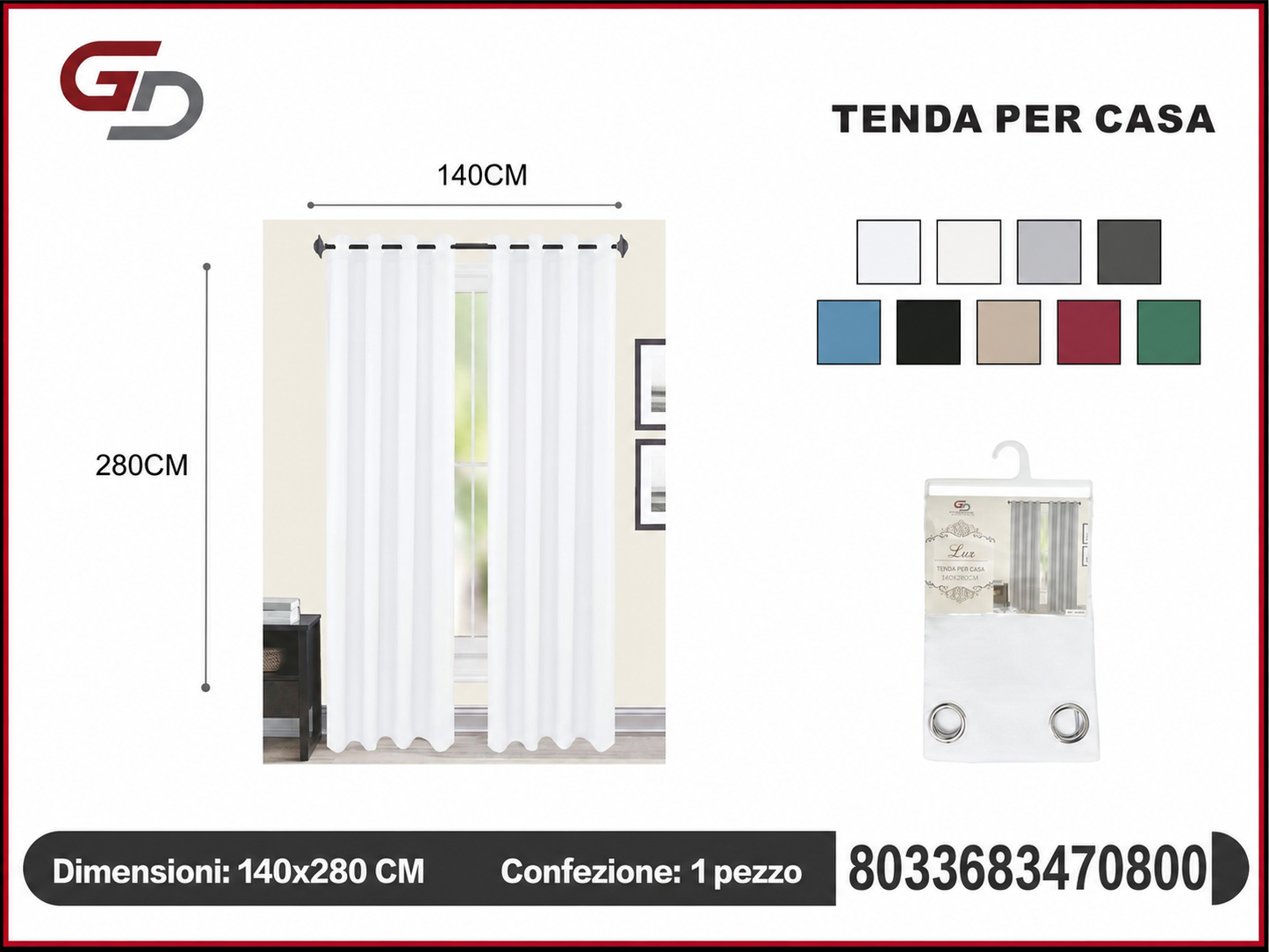 TENDA PER CASA LOU 140*280CM